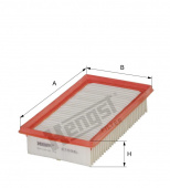 Фильтр воздушный HYUNDAI/KIA HENGST 254х146х53